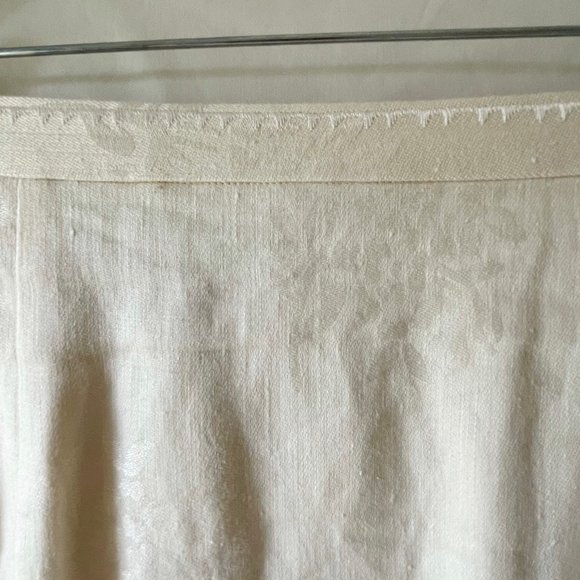 Vintage Cream Brocade Rayon Summer Suit Size 12P - Picture 10 of 14